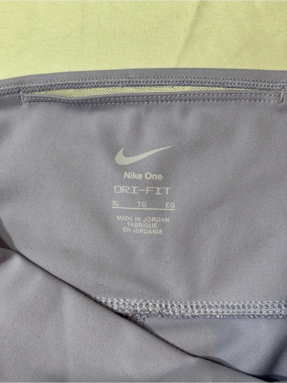 Nike One Dri-Fit High-Waisted 7/8 Leggings with Pockets Lilac Purple XL FN3241